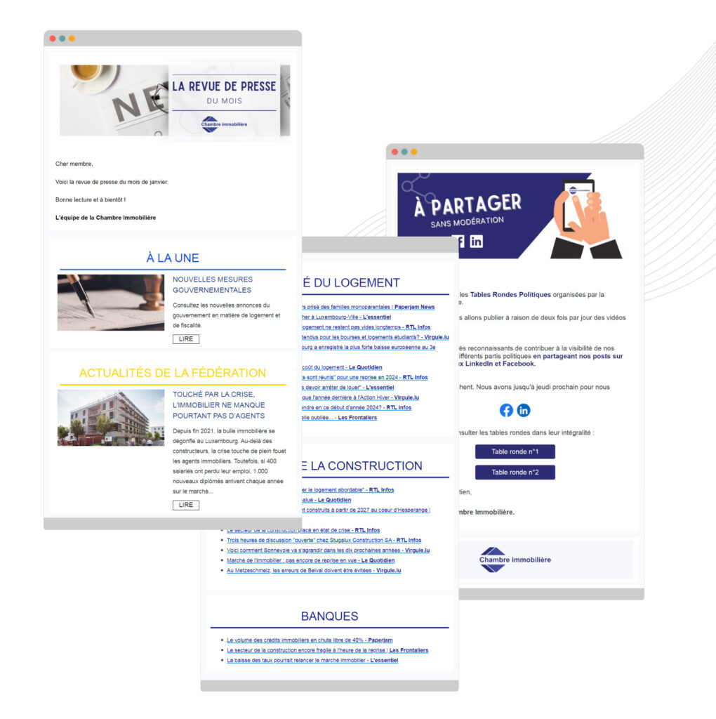 Newsletter Immobilière chaque semaine