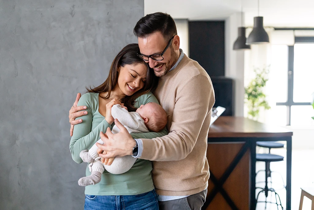 Jean et Monica avec leur enfant