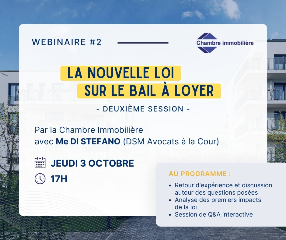 Webinaire #2 sur la nouvelle loi sur le bail à loyer